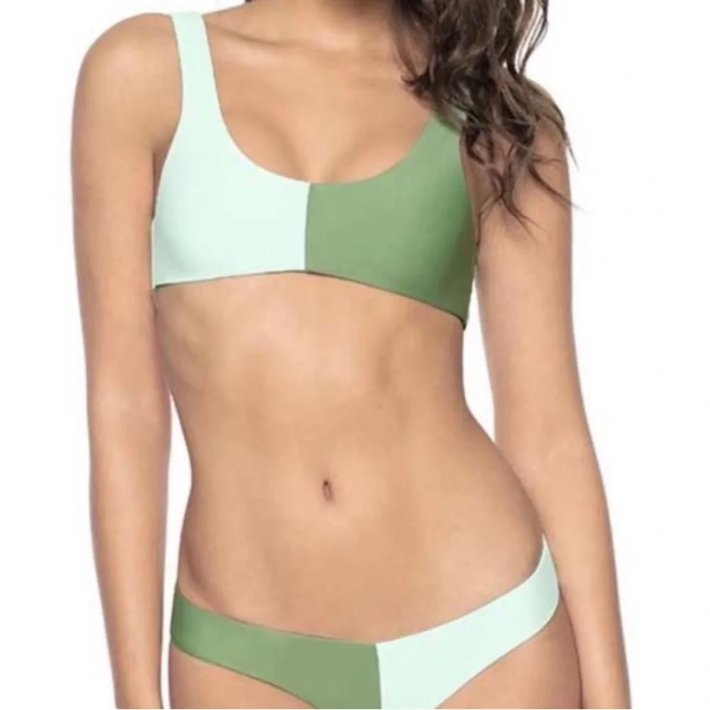 NWT‎ PILYQ AZURA TWO TONE TENNY BIKINI BOTTOM
